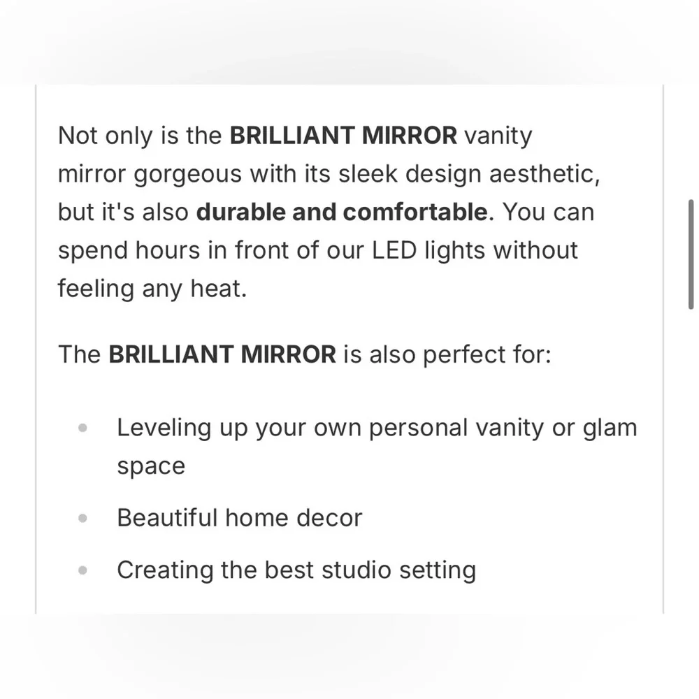 Silver LED Lighted Vanity Mirror with Dual-Tone Illumination